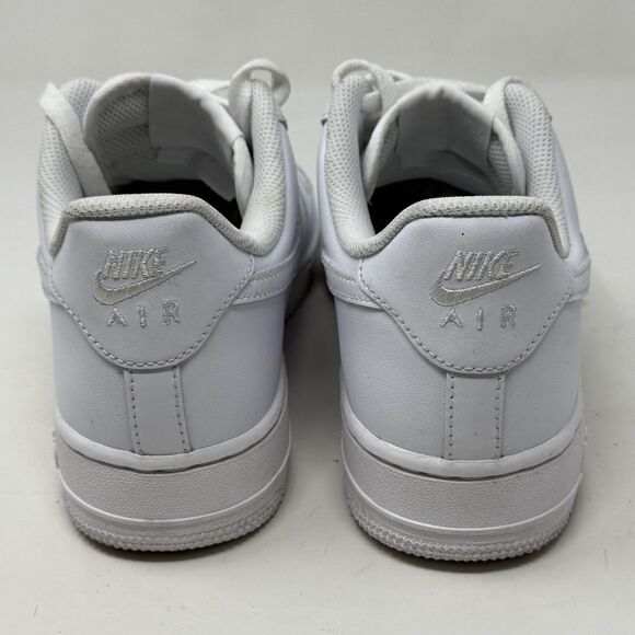 Nike Air Force 1 '07 Low Womens 9.5 Triple White Leather Athletic Shoes Sneakers - Picture 11 of 16